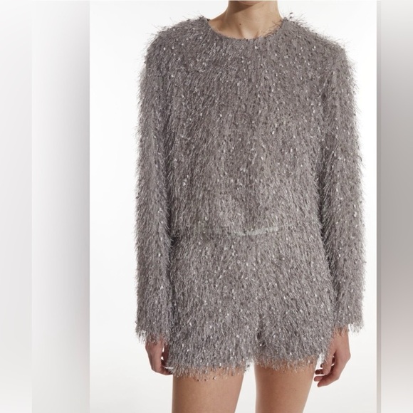 Saint Art Gray Feather Shorts